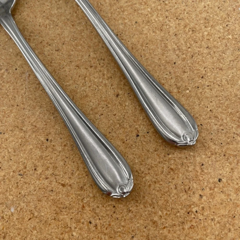 Gorham Melon Bud Teaspoons 6.25 in 18/8 Stainless Steel Flatware Set of 2